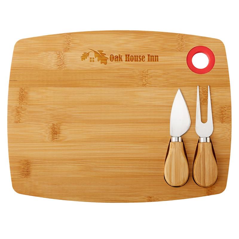 3-Piece Bamboo Cheese Board Set
