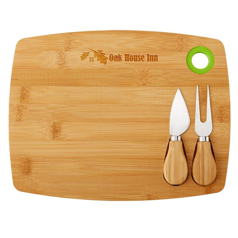 3-Piece Bamboo Cheese Board Set