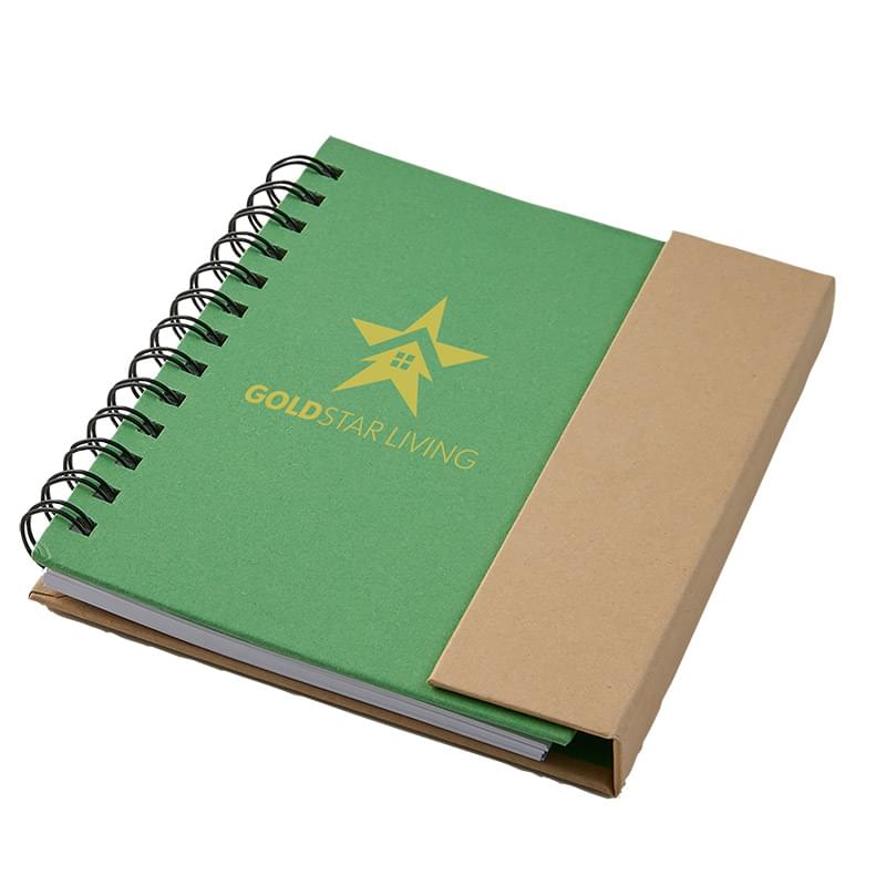 Eco Magnetic Notebook with Sticky Notes & Pen