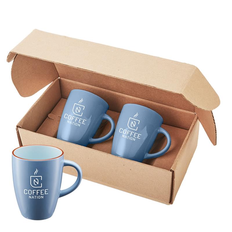 12 oz. Pacific Ceramic Mugs Gift Set