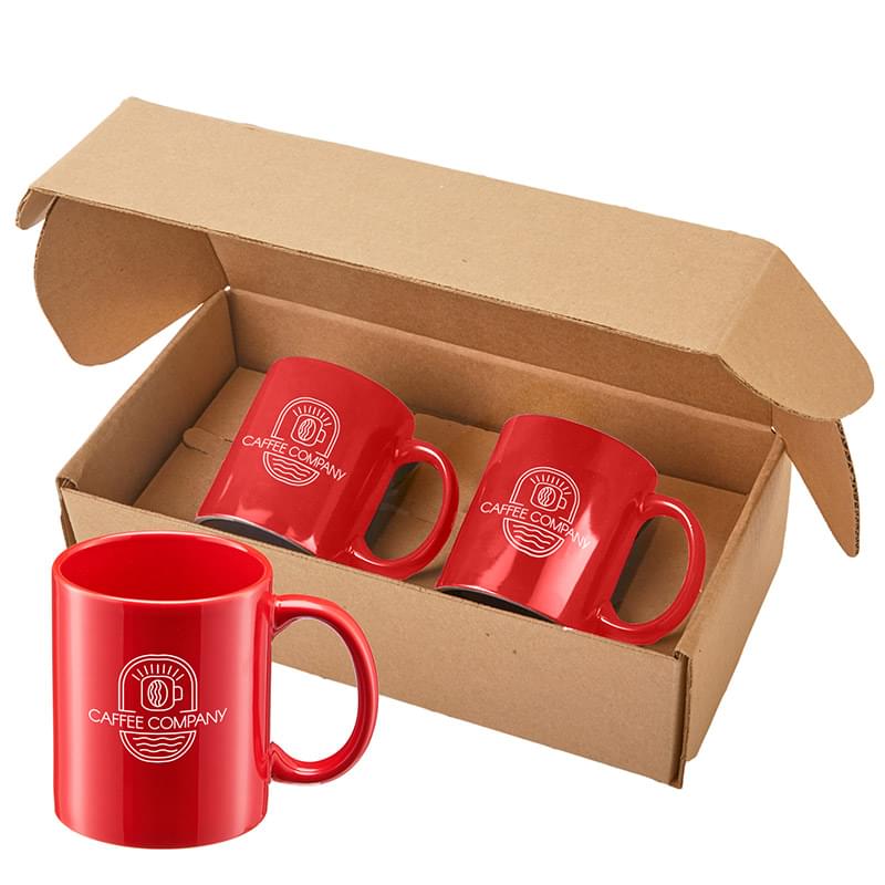 11 oz. Sunrise Ceramic Mugs Gift Set