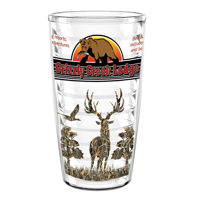 16 oz. Tritan&trade; USA Camo Buck Silhouette