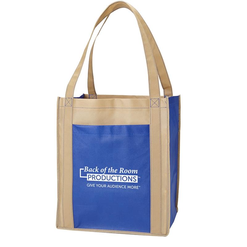 Large Non-Woven Grocery Tote w/ Pocket