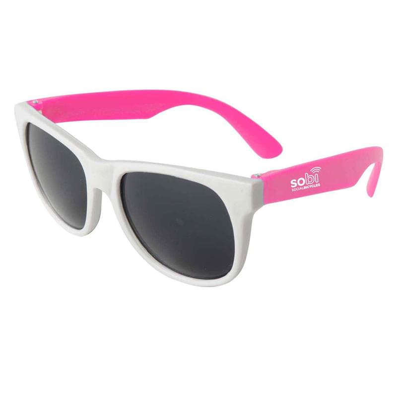 Neon Sunglasses - White Frame