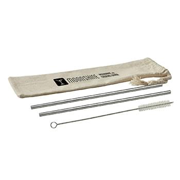 Reuse-it&trade; 3 pc Stainless Steel Straw Kit