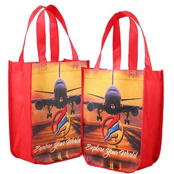 Yuma Sublimated Non-Woven Curve Bottom Tote- 2-sided