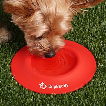 2-in-1 Silicone Pet Flyer & Drinking Bowl