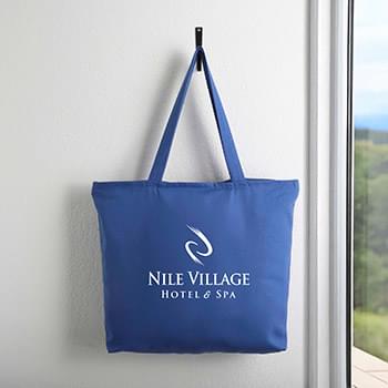 12 oz. Beaverton Zippered Cotton Canvas Tote